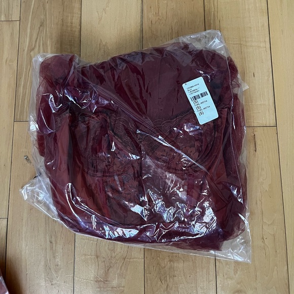 (NEW) FOR LOVE AND LEMONS x REVOLVE Bustier Gown in Rust - Picture 3 of 4